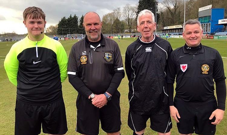 Match officials before kick off